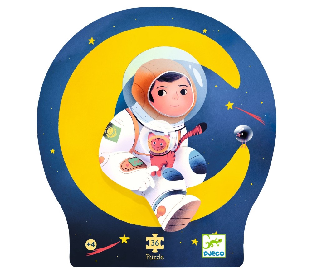 PUZZLE SILHOUETTE - ASTRONAUTA SULLA LUNA