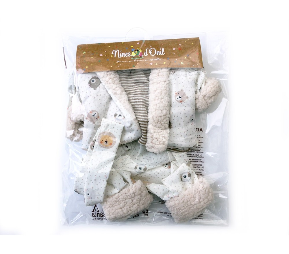 VESTITO PER BAMBOLA 48 CM - COMPLETO ANIMALETTI