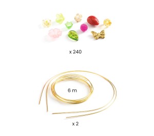 TIARE CON PERLINE DA CREARE - ROSA