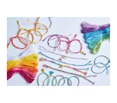 SET BRACCIALETTI CON FILI DI COTONE - ARCOBALENO