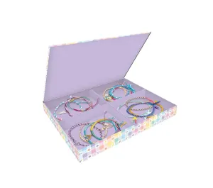 SET BRACCIALETTI CON FILI DI COTONE - ARCOBALENO