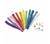 SET BRACCIALETTI CON FILI DI COTONE - ARCOBALENO