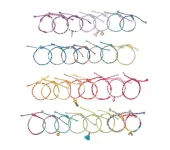 SET BRACCIALETTI CON FILI DI COTONE - ARCOBALENO