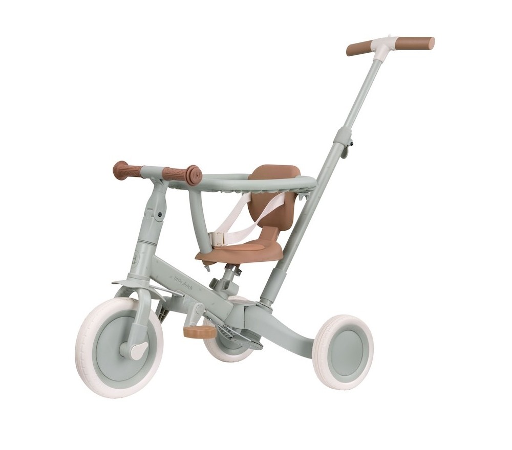 BICI TRICICLO CON MANICO 5 IN 1 LITTLE DUTCH - VERDE