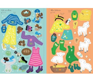 LIBRO CON ADESIVI - PICCOLA COLLEZIONE VESTO LE BAMBOLINE - PASQUA