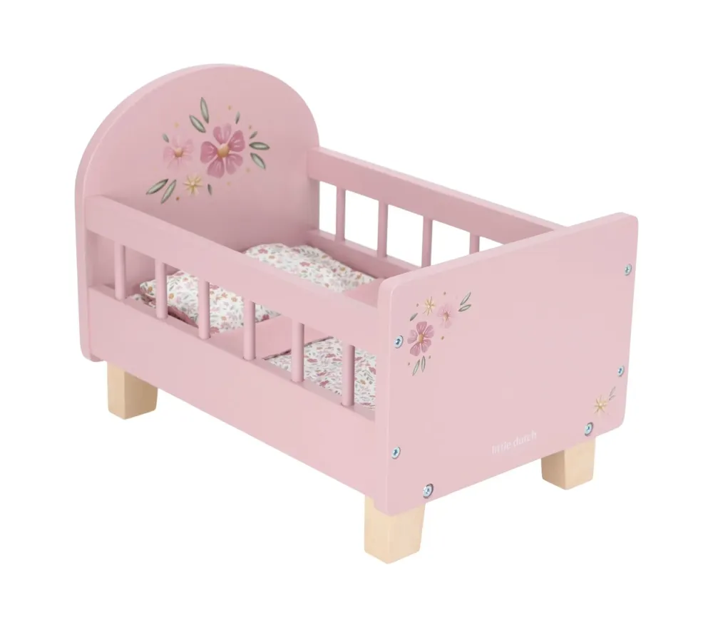 LETTO IN LEGNO FSC PER BAMBOLE