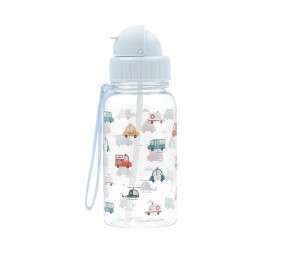 BORRACCIA PER BAMBINI CON CANNUCCIA E TAPPO SCORREVOLE TUTETE - CITY CARS