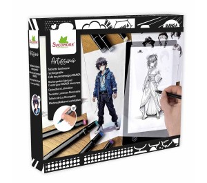 A SCUOLA DI MANGA CON TAVOLETTA TABLET LUMINOSA