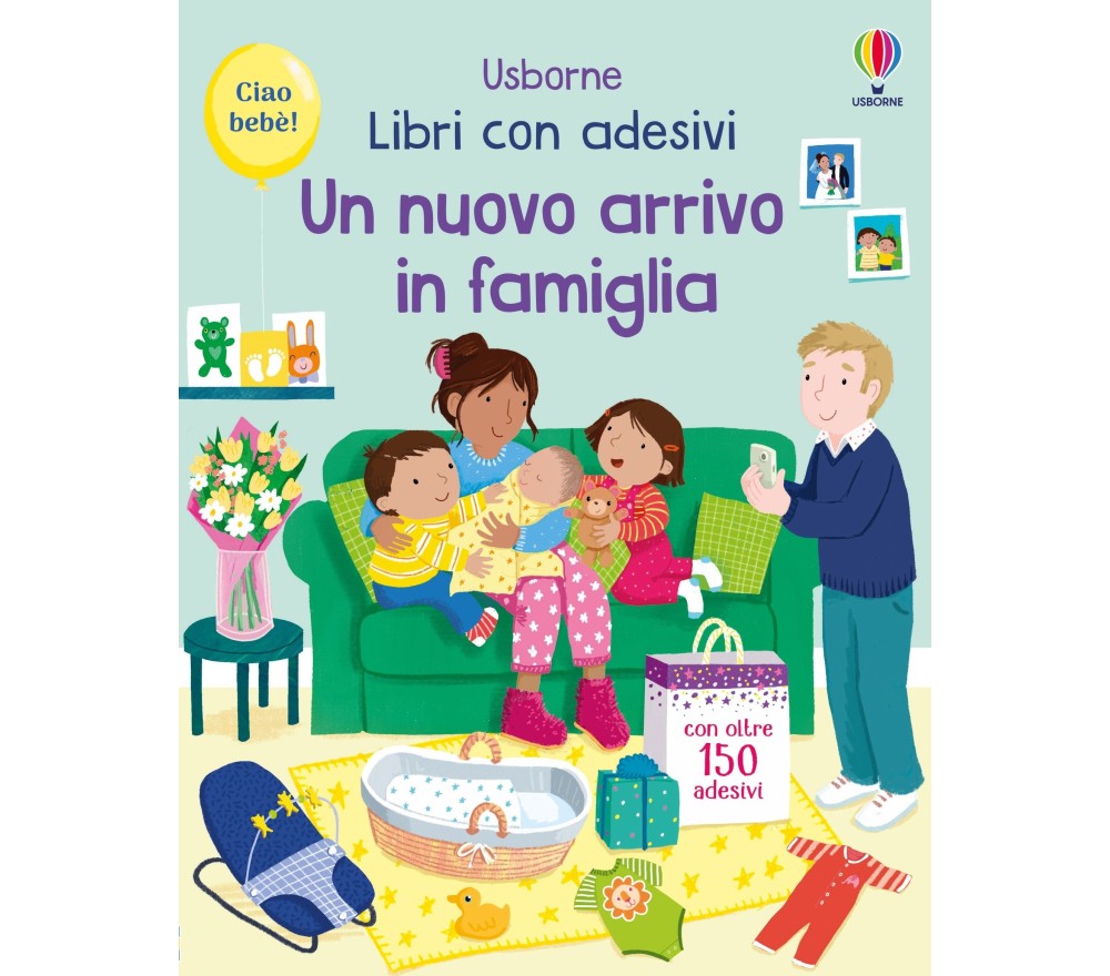 LIBRO CON ADESIVI - UN NUOVO ARRIVO IN FAMIGLIA