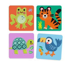 SET CREATIVO COLLAGE CON FELTRO - ANIMALI DOLCI